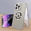 Luxury Aluminum Aolly Magnetic Phone Case for iPhone 16 15 14 Plus 13 12 Pro Max Full Lens Protection Logo Hole Metal Cover For iPhone 15 14 Pro Max