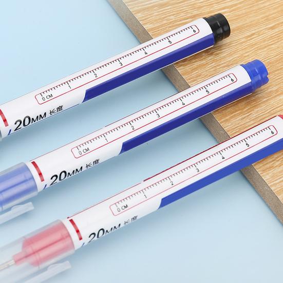 Yousheng 5Pcs Long Head Deep Hole Markers Carpenter Ink Marker Pens Quick-Drying Waterproof Colorful Carpenter Pens Marking Tools