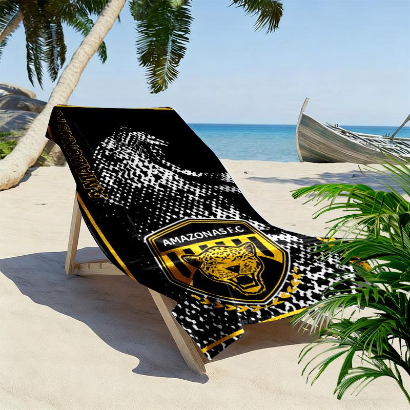 AMAZONAS FC Logo Print Beach Towel, Large Soft Quick Dry Towel for Beach Camping Swimming