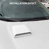 KATUR Universal Car Decorative Air Flow Intake Hood Scoop Vent Turbo Bonnet Cover White