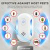 Ultrasonic Repellent 6 Units , 2 Modes Against Rats, Cockroaches, Spiders, Ants, Indoor Plug,in White