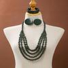 Handmade Vintage Boho Bib Beads Colorful Geometric Beaded Necklace  Bridal Jewelry