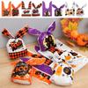 50Pcs Bat Pumpkin Halloween Decoration Cookie Bag Rabbit Ear Halloween Candy Bags Baking Packaging