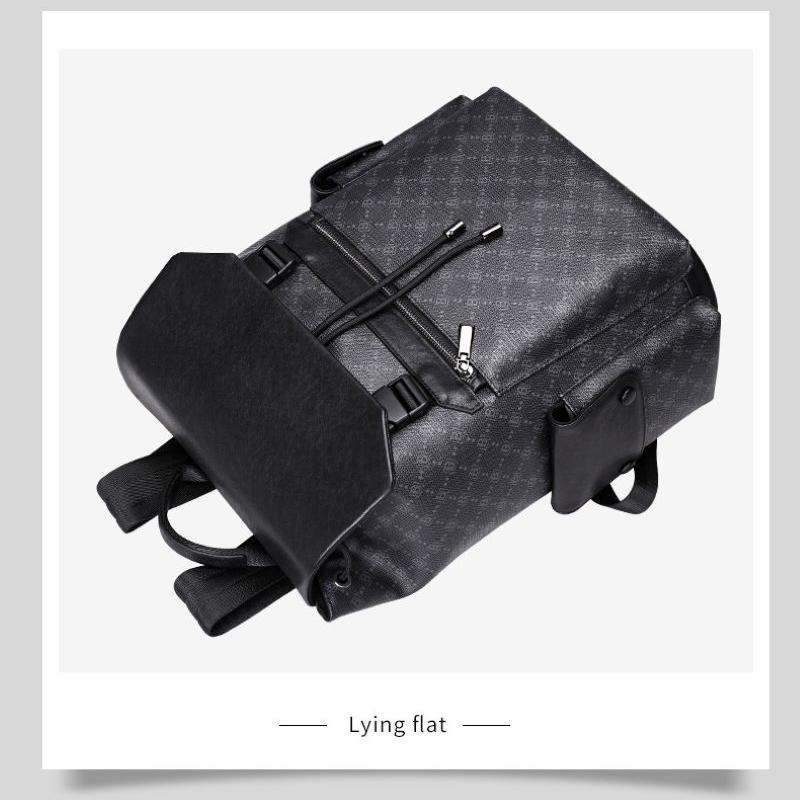 Новый модный водонепроницаемый мужской рюкзак с трендовым принтом большой емкости 15,6 дюймов, компьютерная школьная сумка, дорожный кожаный рюкзак