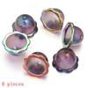 6/24Pcs Handmade Ornaments Transparent Wind Bell Acrylic Beads Colorful Jellyfish Loose Beads For DIY Keychain Hanging Jewelry