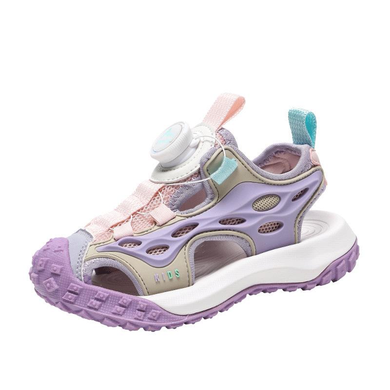 Girls' sandals2026New summer collection: children's princess-style sandals with soft soles and enclosed toes, fashionable mesh athletic sandals for