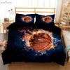 Black Basketball Print Quilt Cover Kids Gift Bedding Set Comfortable Duvet Cover Pillowcase Can Be Customized 3 Pieces