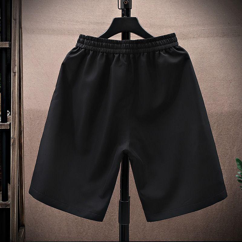 Мужские шорты, тонкие повседневные спортивные летние брюки с пятью точками, свободные пляжные брюки, бриджи, мужские брюки