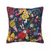 Rock N Roll Disco Pop Doodle Square Pillow Cases Cushion Covers Funny Polyester Decor Pillowcase for Bed
