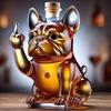 3D Декантер для виски «Французский бульдог» с средним пальцем, Бутылка для виски/вина в виде собаки, Для бара, офиса, домашнего декора(С)