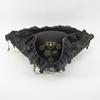 Tricorn Hat with Lace Trim Ruffled Gothic Ornate for Cosplay