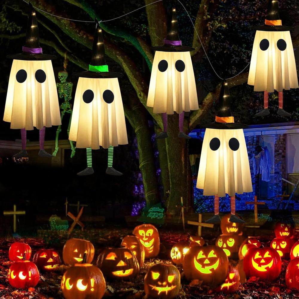Flashing LED Specter Luminous Specter Ceiling Hanging Halloween Hanging Ornament  Porch