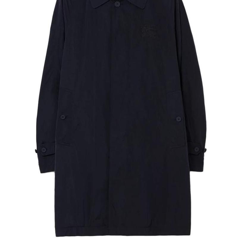 Burberry single-breasted logo patch coat 80674711