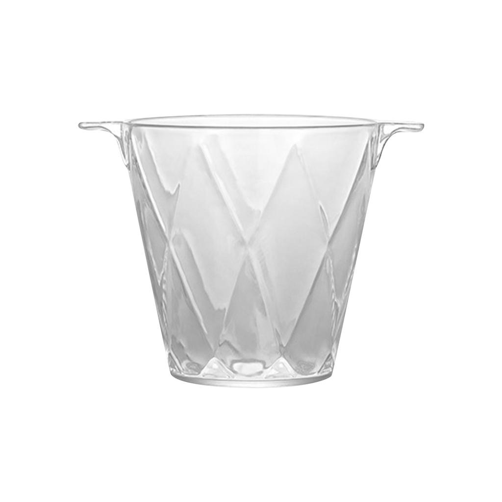 Ведро для льда, небольшой прозрачный акриловый контейнер для ледяных шариков, охладитель для шампанского, пива и вина с ручкой для вечеринки в коктейль-баре с морозильной камерой, 4,7 х 4,9 дюйма