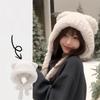 Windproof Knitted Woolen Hat Cold-proof Ear Protection Cap Cute Beanies Cap  for Women Girls