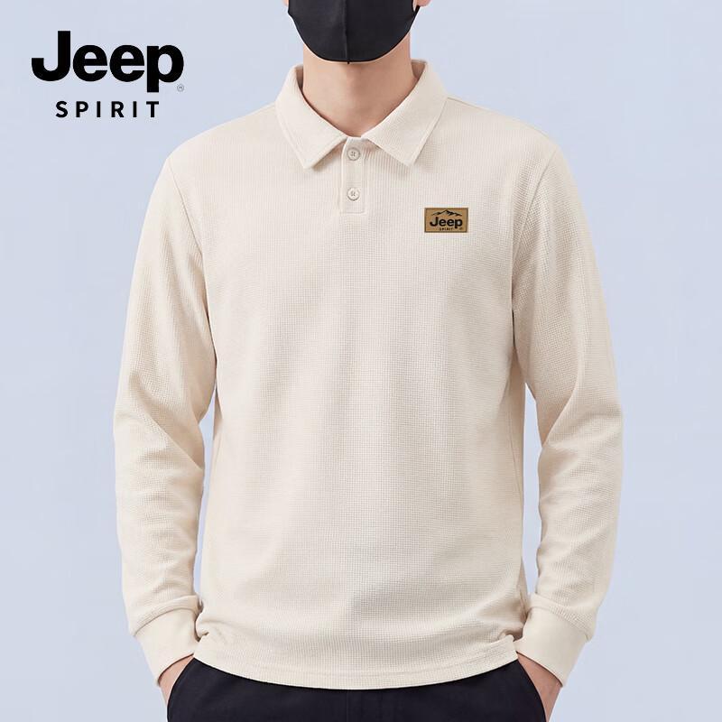Мужская вафельная футболка-поло с длинным рукавом JEEP SPIRIT
