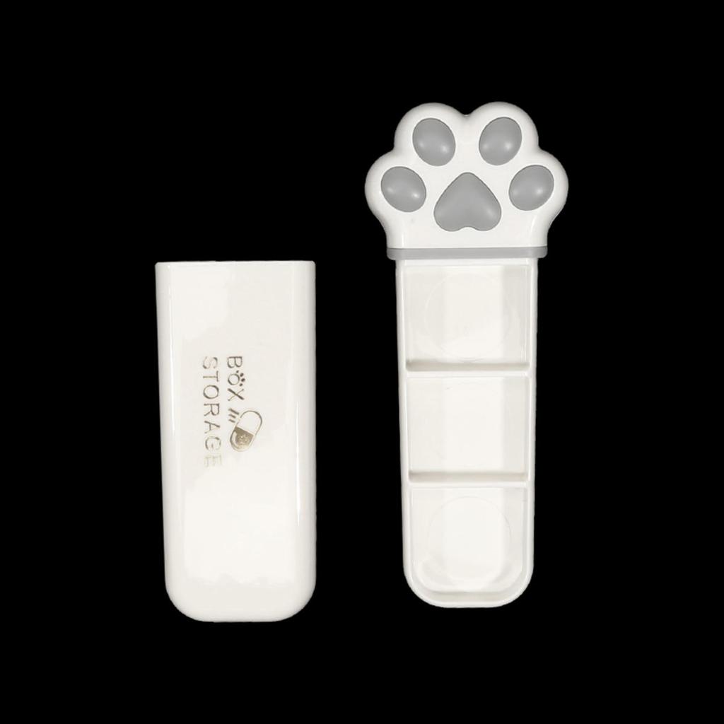 Мини Кошачья Лапка Коробка для Хранения Лекарств Портативные Ежедневные Контейнеры для Таблеток Органайзер для Путешествий Диспенсер для Таблеток Рыбьего Жира