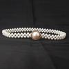Beautiful Pearl Belts Fashionable White Beaded Pearl Ornament Belt Strong Elastic Cord Belts Woman's Dress Belts