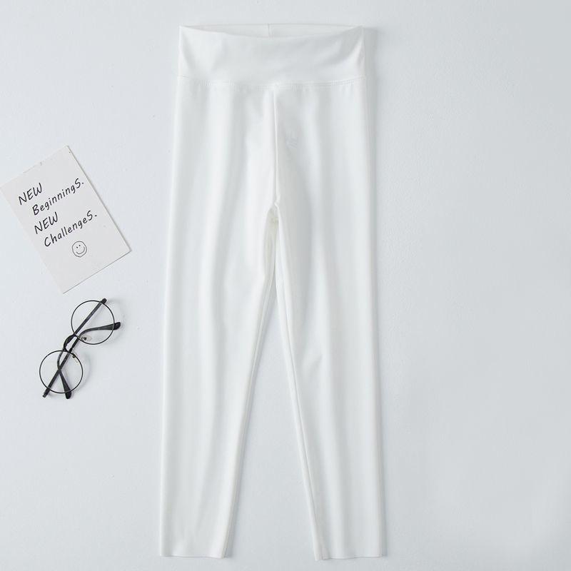 Облегающие эластичные длинные брюки для весны/лета однотонных цветов