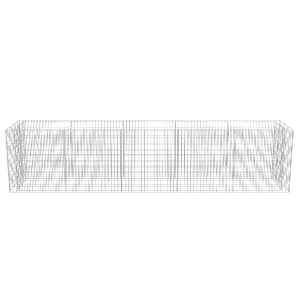 Vidaxl Podwyższona Donica Gabionowa, Galwanizowana Stal, 450X90X100 Cm