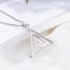 Треугольный геометрический кулон из стерлингового серебра S925 пробы, модные простые ювелирные изделия