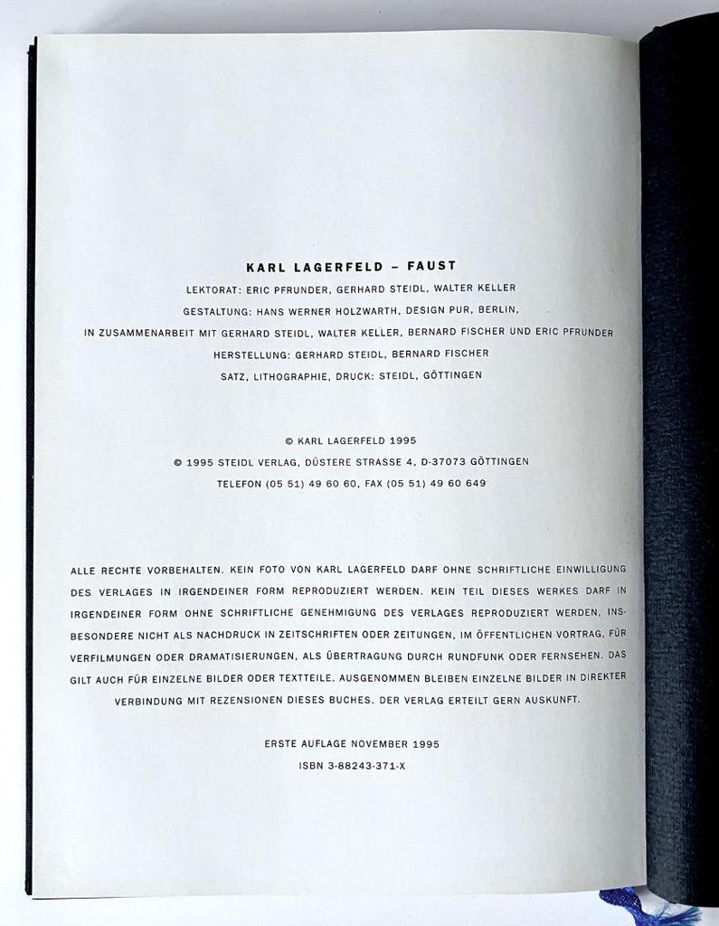 [Б/У] KARL LAGERFELD Faust Фотоальбом Карл Лагерфельд Первое издание Распродано