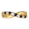 Gold Plated Ring 'Sissi' Golden White Sapphire - 4 Mm