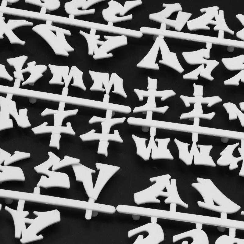 2 Sheets Halloween Letters for Felts Letter Board Message Board Letterboard Plastic Letters for Festival Decorations