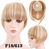 Fringe Bangs Synthetic Hair Extensions Clip In Bangs 6 Inch Short Straight Hairpiece Front Neat Bang Two Side Blonde