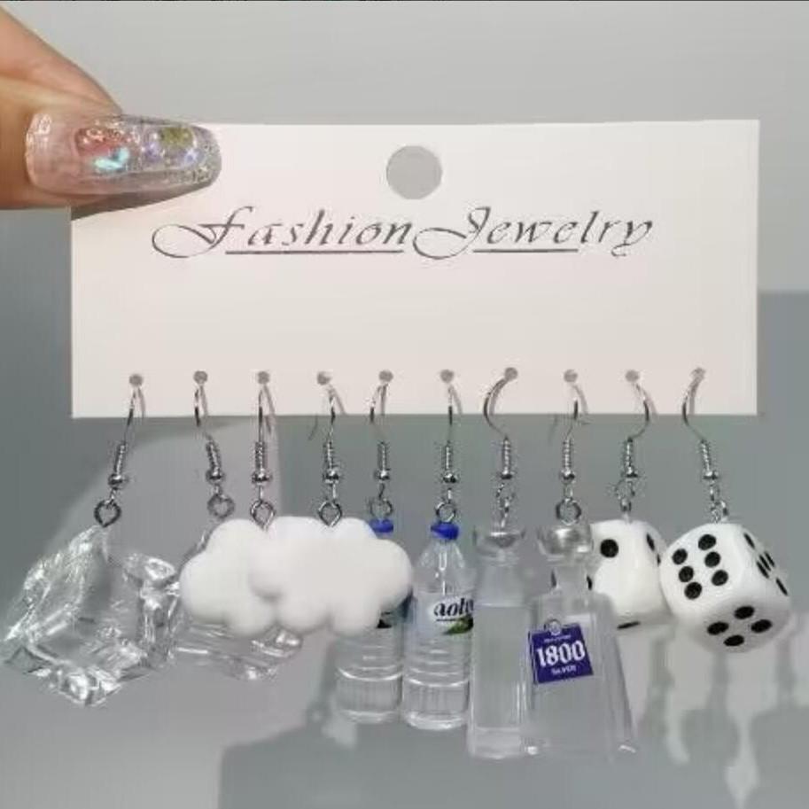 Симпатичные серьги-капли из смолы, комплект серег для женщин, серьги-крючки с цветами, бабочками и лягушками, аксессуары, ювелирные изделия