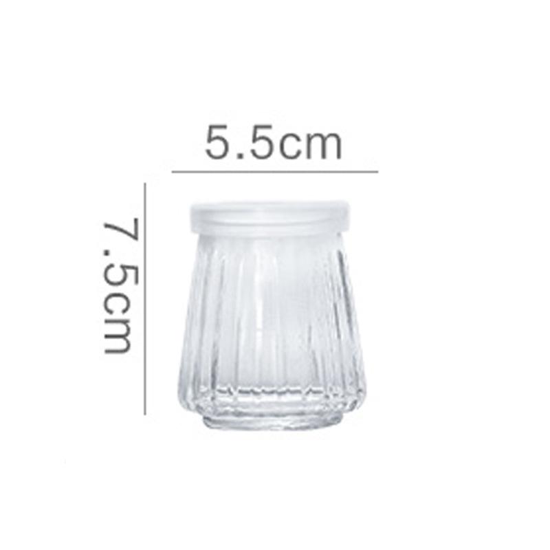 5 шт. стеклянная банка для йогурта, пудинга, бутылка для мини-мусса, бутылка для питья с крышкой, домашние напитки, сокосодержащие напитки, контейнер для хранения молока