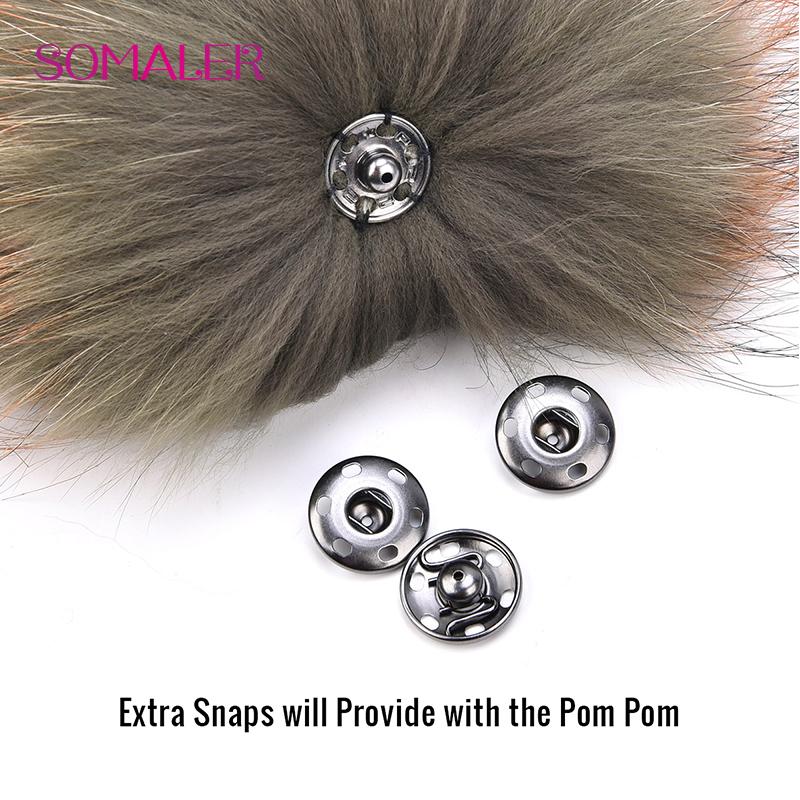 SOMALER Помпон из натурального меха енота, помпоны из натурального меха для шапок, шапок, сумок, аксессуаров