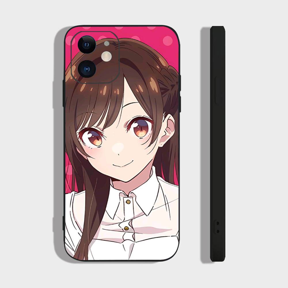 Чехол для телефона Mizuhara Chizuru из аниме «Девушка напрокат» для iPhone 17 Air 16 15 14 13 Pro Max 11 12 Черный силиконовый чехол