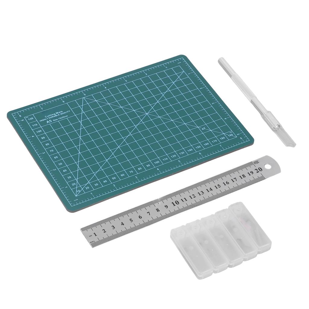 Коврик для резки ткани A5 15x22 см прочный пластиковый точный дюймовый мм масштаб швейный коврик для резки с ножом