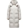 Женский длинный пуховик с капюшоном