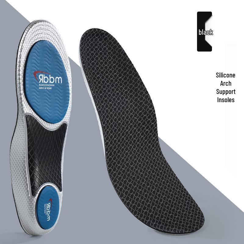 High Elastic Sports Insole: Shock Absorption, Sweat & Odor Control, Breathable, Arch Support for Badminton, Basketball, Running, and Casual Wear.