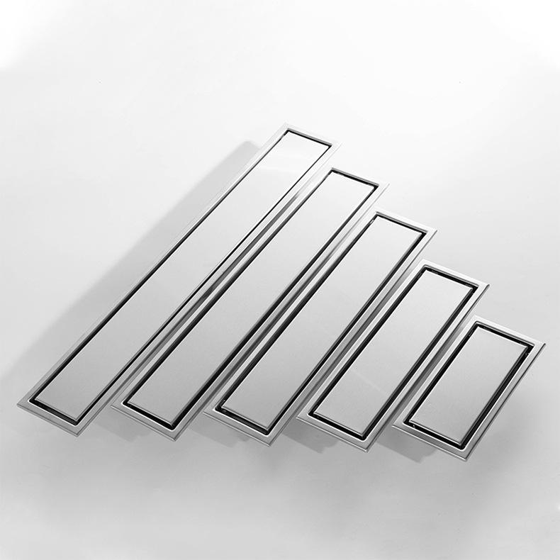 20CM High Quality 304 Stainless Steel Linear Floor Drain Long-lasting Bathroom Side Drainage with PP Strainer