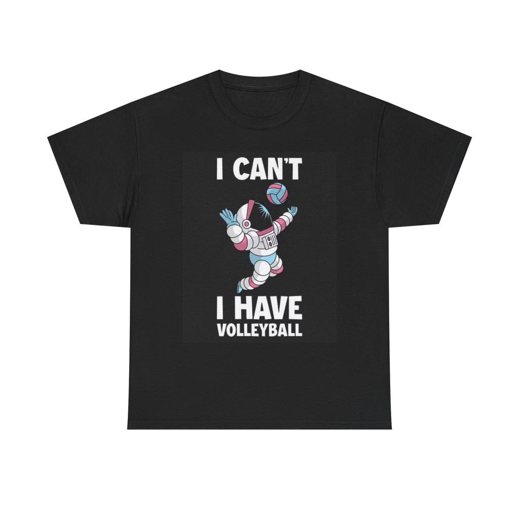 Astronaut T Shirt Mens Womens Tees Top Funny Volleyball Graphic Funny Jokes Unisex Heavy Cotton Tee