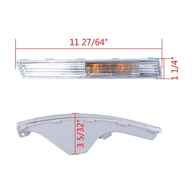 Authentic Front Bumper Side Turn Signal Indicator Light Cover Compatible For-VW Passat B6 2006-2010 Sedan Wagon Model
