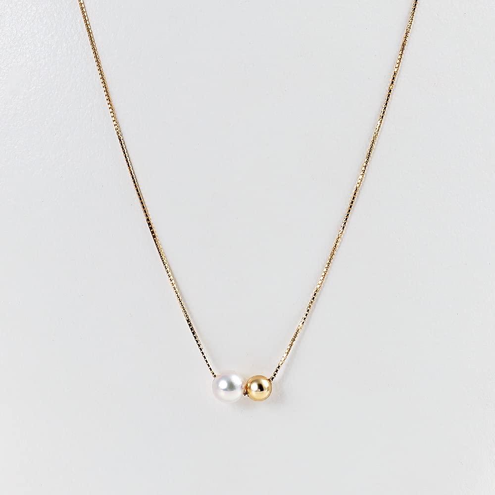 Sphere Pearl Pendant K18 Pearl Necklace [Moon Label] Women's [Gift Wrapped]
