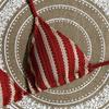 Stripes 3 in 1 Swimwear Set Lace Up Knitting Swimsuit Casual Bikini Bathing Suit  Beach