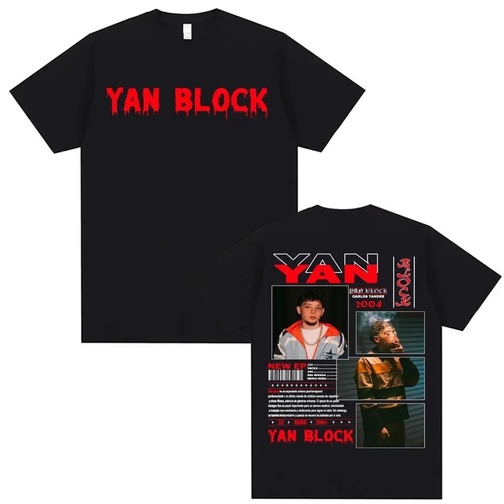 Rapper Yan Block Carlos Yandre Tour 2025 Merch T Shirt Men Women Fashion Hip Hop Pop Music T-shirts Oversized T-shirt Streetwear
