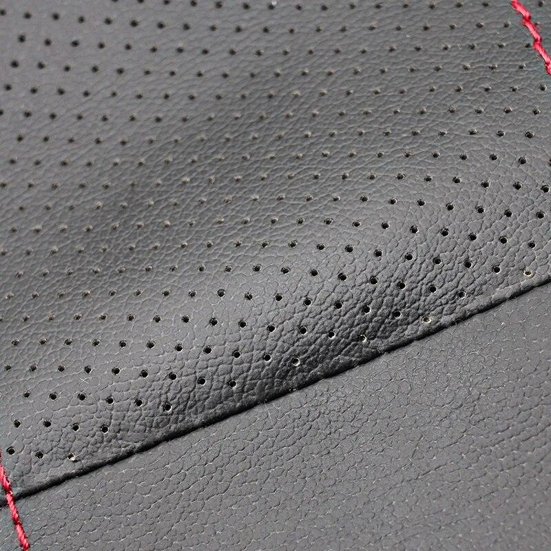 Сшитый вручную автомобильный Стайлинг, чехол из перфорированной кожи из микрофибры на руль для BMW 5 серии E60 E61 2004 2005 2006 2007 08 09