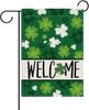 Welcome St Patricks Day Decorative Garden Ag, Lucky Shamrock Clover Yard Outsi OOV IIC