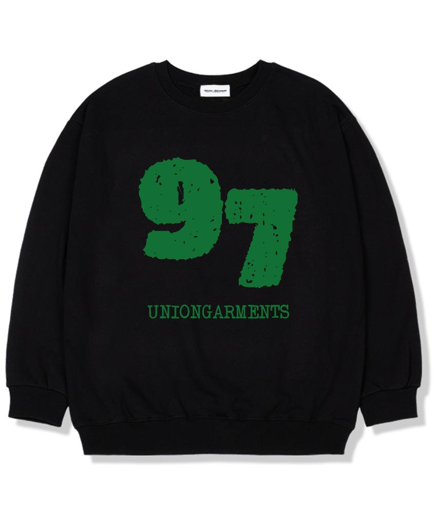 UNION GARMENTS 97 Одежда Толстовка оверсайз с флисовой подкладкой Черный