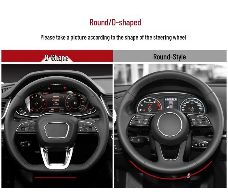 Genuine Leather Steering Wheel Cover for Buick: Encore, Verano, Excelle, Regal, LaCrosse, GL8