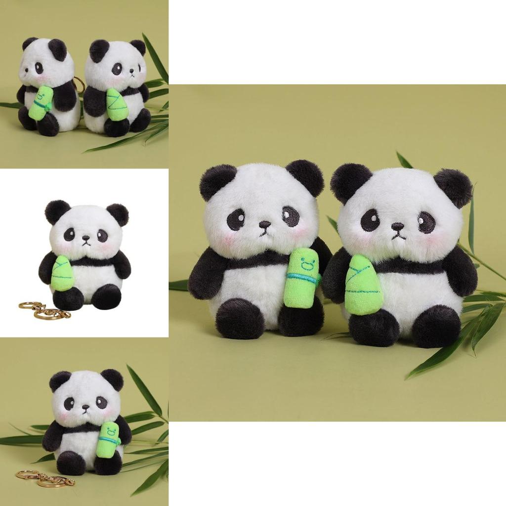 Adorable Panda Plush Keyring With Magnetic Circles For Kids Bag Decor And Gift