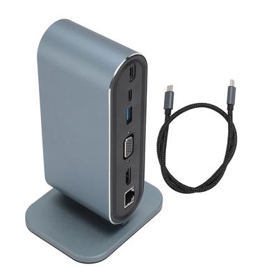 Док-станция 4K HD Мультимедийный интерфейс VGA 15 Вт‑87 Вт PD3.0 USB 3.0 Gigabit Ethernet Карта памяти