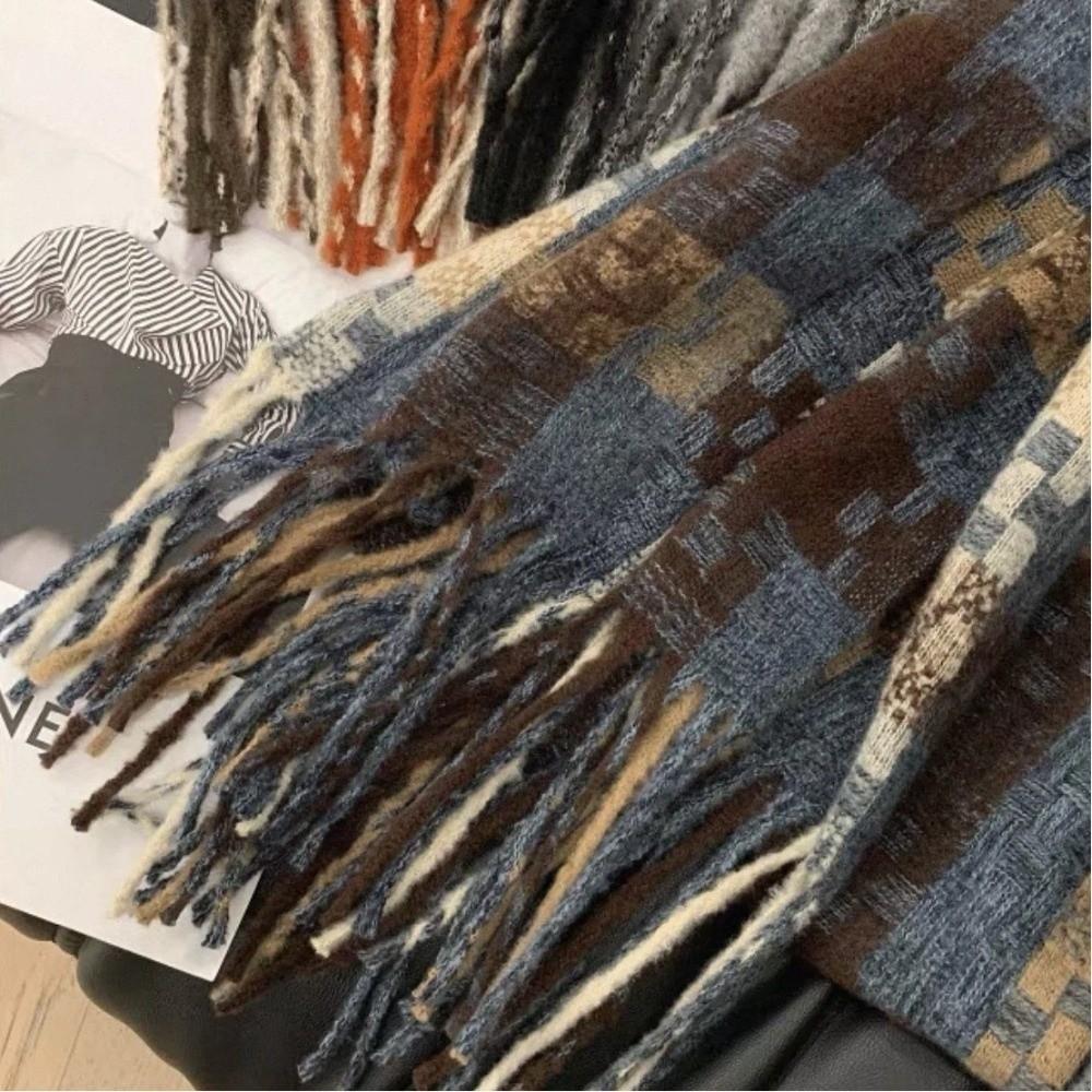 Imitation Cashmere Winter Scarf Windproof Warm Shawl Wrap Fashion Knitted Scarf Autumn