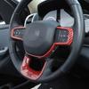 Steering Wheel Cover Trim Decor Frame For Dodge Ram 1500 2018+ Red Carbon Fiber